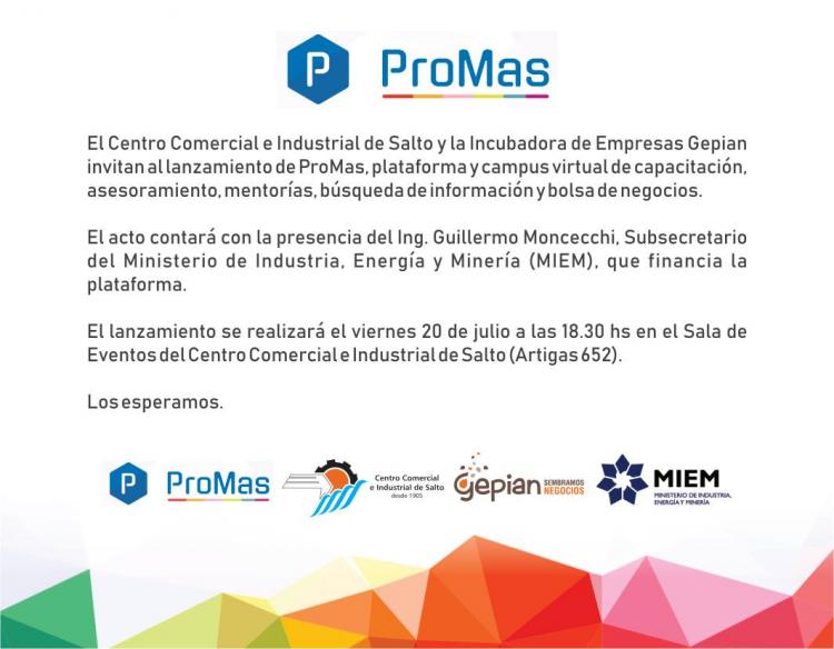 Lanzamiento de plataforma virtual ProMas